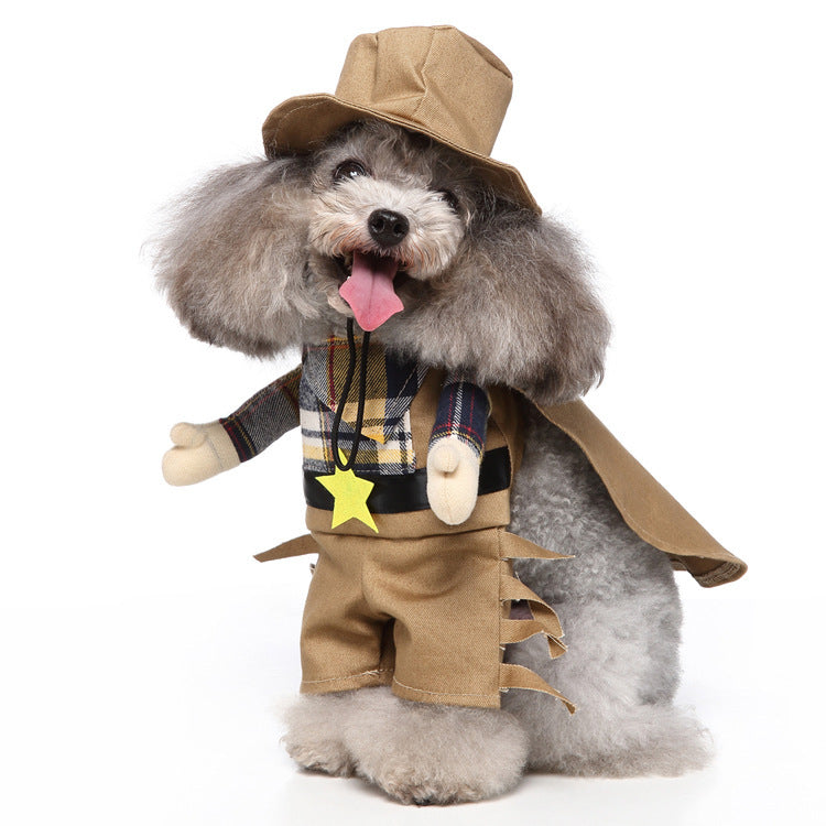 Cosplay Pet Supplies Standing Outfit Funny Dog Clothes Upright Outfit Halloween Christmas Dress Up Pet Outfit