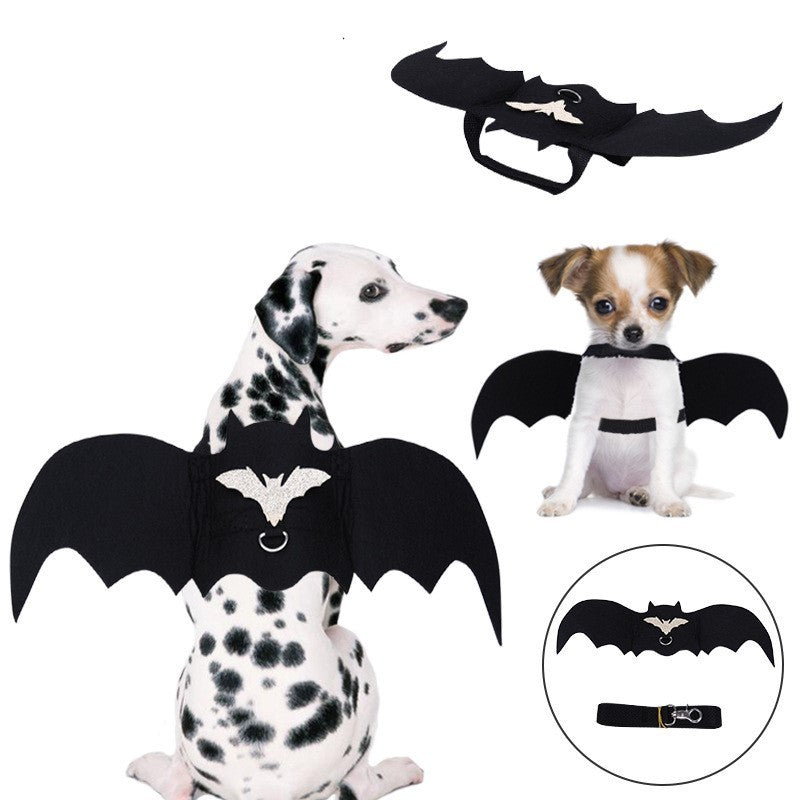 Halloween funny pet bat wings dog clothes