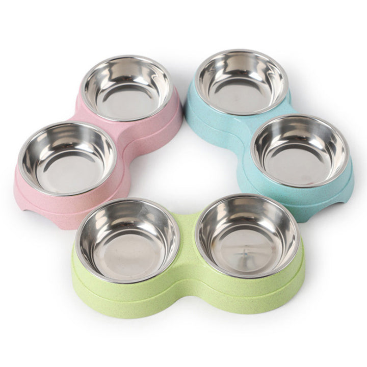 Stainless steel rice bowl pet supplies