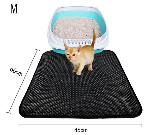 Double Layer Litter Cat Bed Pads Pet Cat Litter Mat Trapping Pets Litter Box Mat Pet Product Bed For Cats House Clean Mat