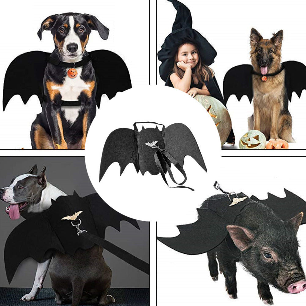 Halloween funny pet bat wings dog clothes