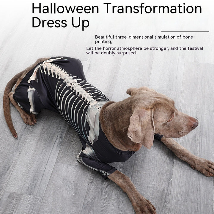 Halloween Clothes Skull Dog Dress Up