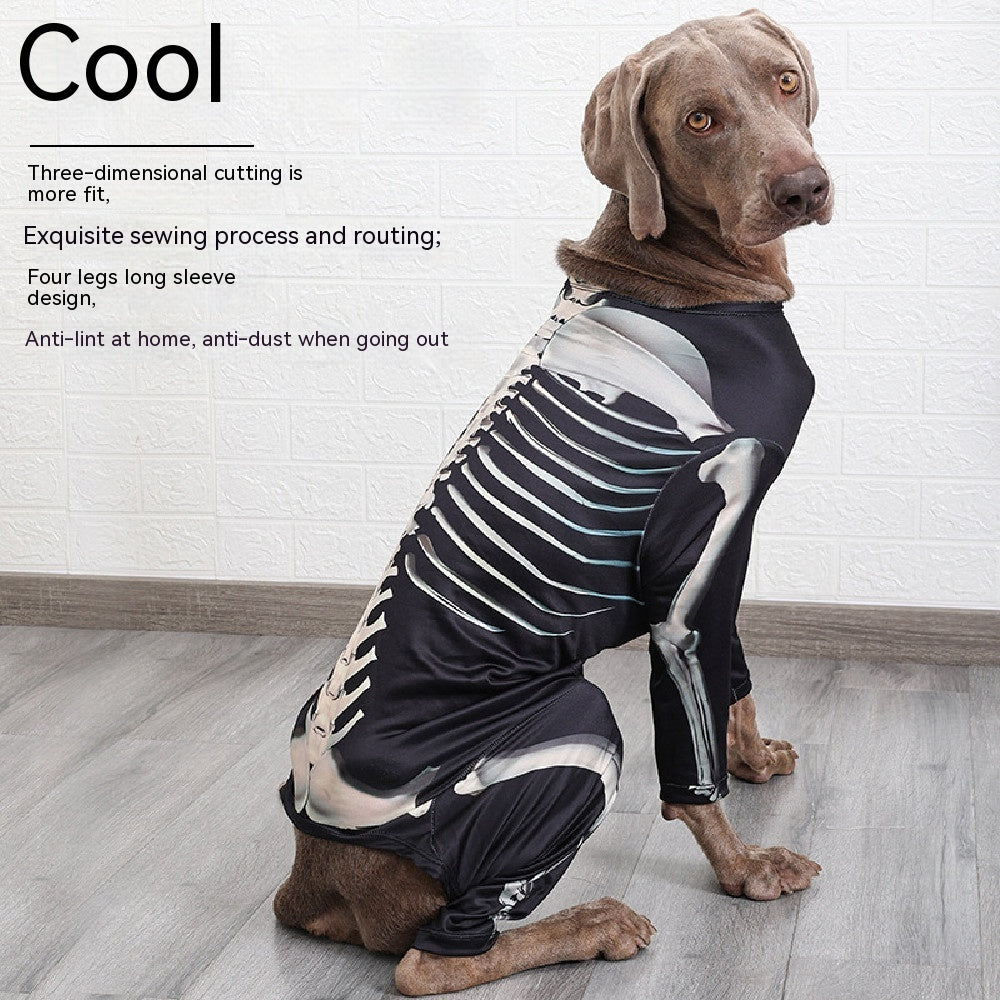 Halloween Clothes Skull Dog Dress Up