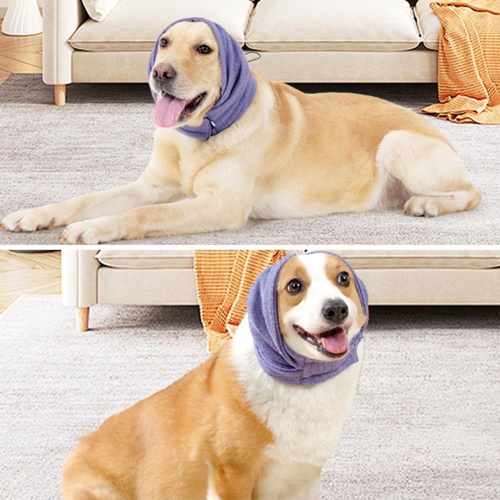 Noise Reduction Dog Hoodie Dog Head Warp Dog Calming Hoodie Hematoma Ear Wraps Head Cover Muffs For Anxiety Relief Pet Supplies