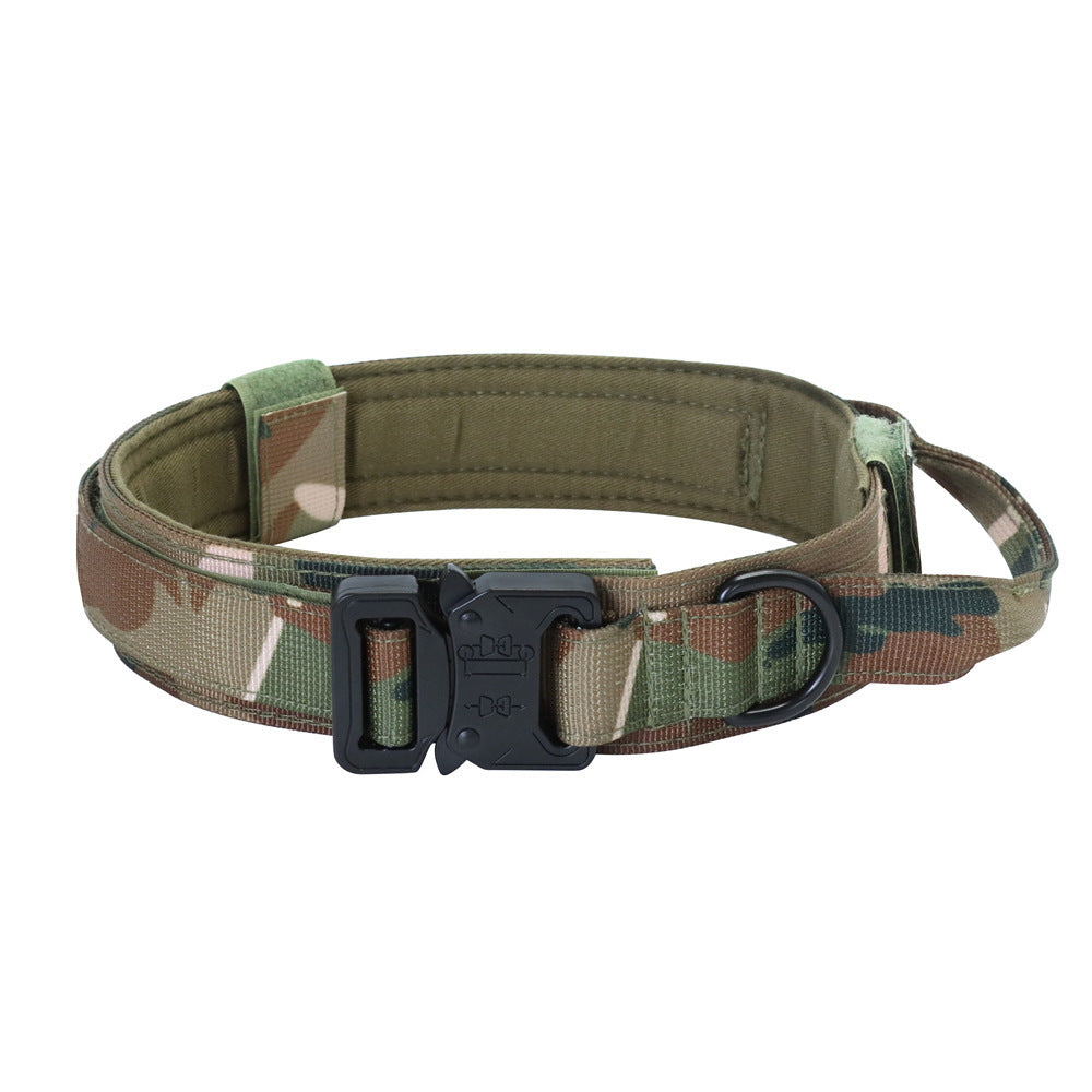 Pet Tactical Dog Collar And Leash Set, Adjustable Military Nylon Dog Collar